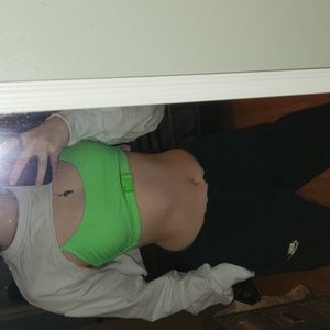 Extreme reveal white crop top long sleeve